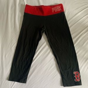 Pink Red Sox Capri leggings